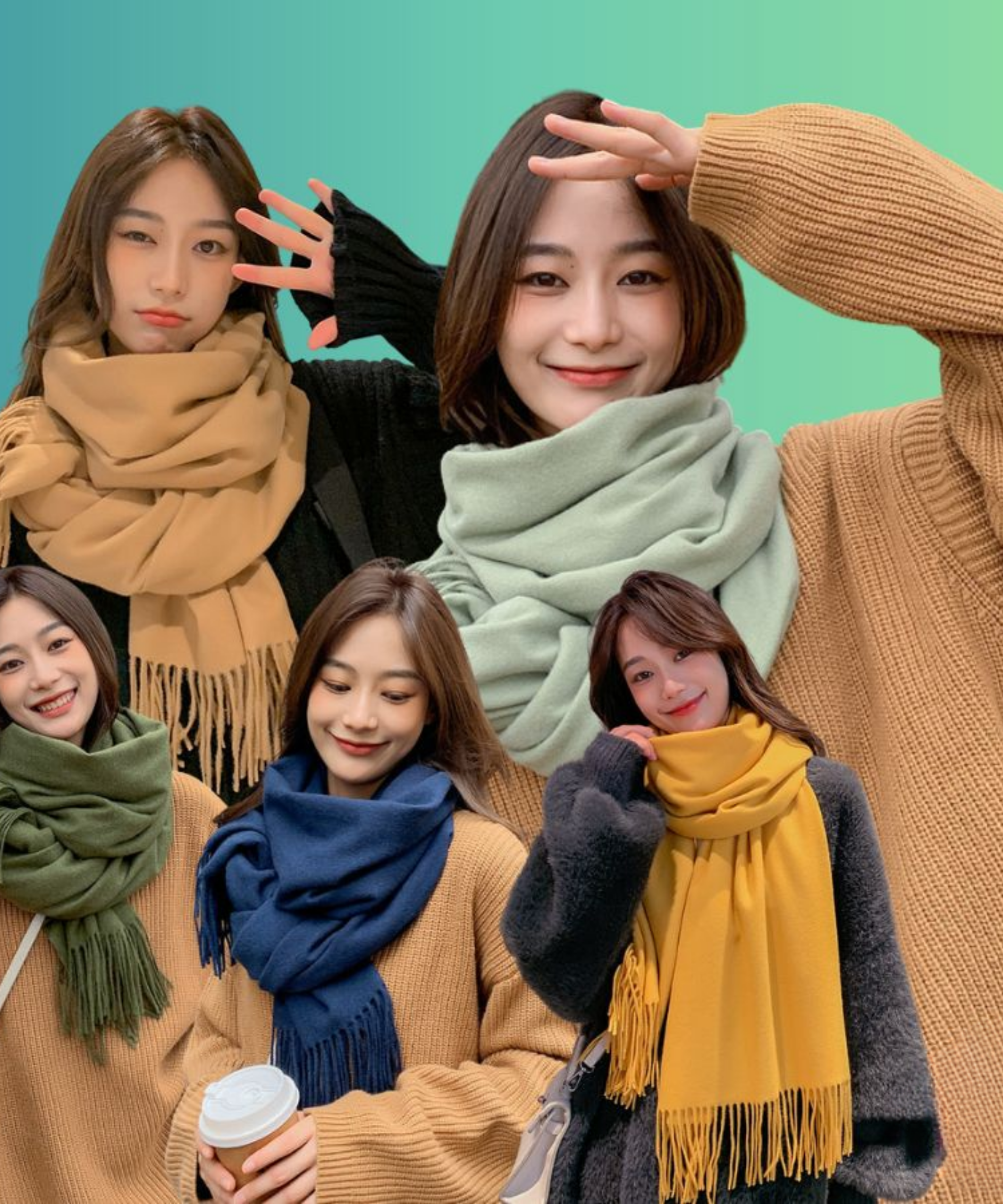 Khăn len mỏng mềm nhẹ cho mùa đông, dễ phối đồ phong cách tối giản