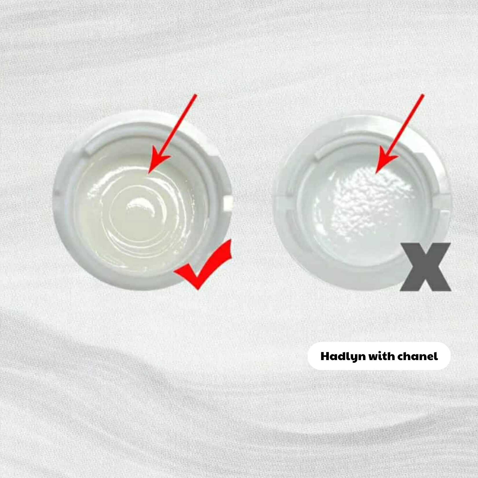 Bên trong nắp chai sữa rửa mặt Chanel La Mousse chính hãng có vân tròn rõ ràng