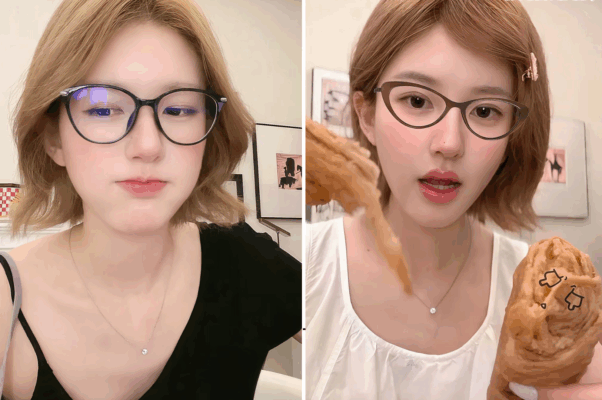 Dây chuyền kim cương thường xuyên xuất hiện trên sóng livestream của nữ diễn viên