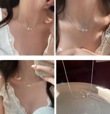 Dây chuyền ngọc trai sao biển cho nàng thơ mùa hè