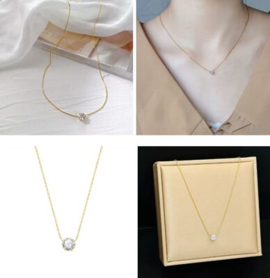 Dây chuyền kim cương 6 chấu Hàn Quốc — Thanh lịch, tinh tế cho dịp trang trọng