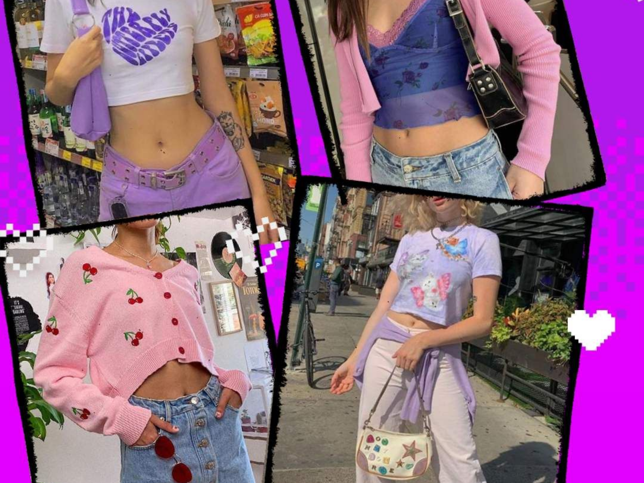 Giải mã xu hướng thời trang Y2K là gì với những đặc điểm nhận diện như màu sắc rực rỡ, chất liệu bóng bẩy và phong cách vị lai.