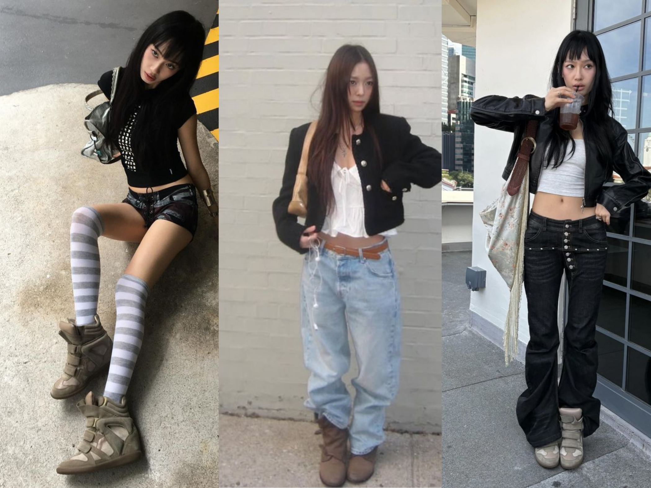 : Giày Wedge sneakers – món đồ phụ kiện tiêu biểu định hình xu hướng thời trang Y2K với thiết kế đế xuồng cá tính.