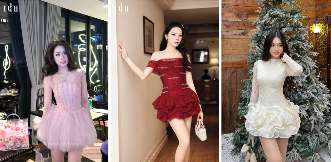 Nhi Dress với các thiết kế váy dự tiệc, váy chụp ảnh cà phê hoặc hẹn hò