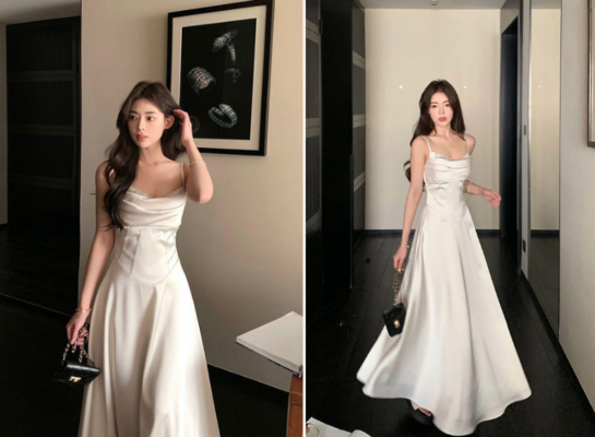 Cách phối váy lụa theo phong cách Suzy